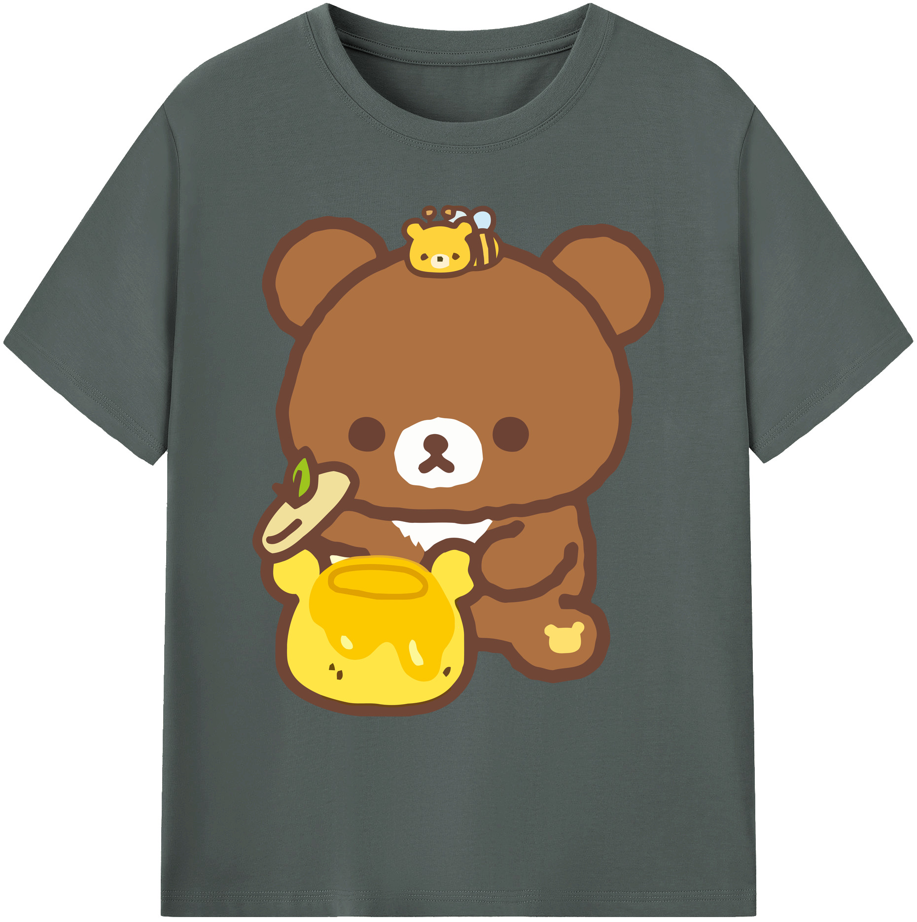 （画像用） リラックマ リラックマ キイロイトリ Rilakkuma Korilakkuma Kiiroitori 綿100％ メンズ半袖Tシャツ｜肌触りやわらか＆通気性